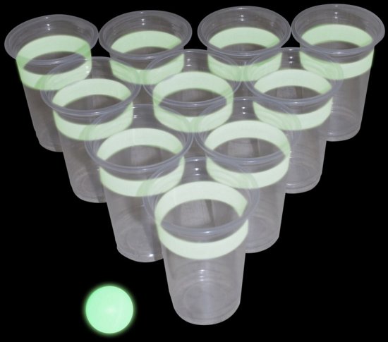Afbeelding van het spel Glow in the dark beer pong - Bier pong drankspel!
