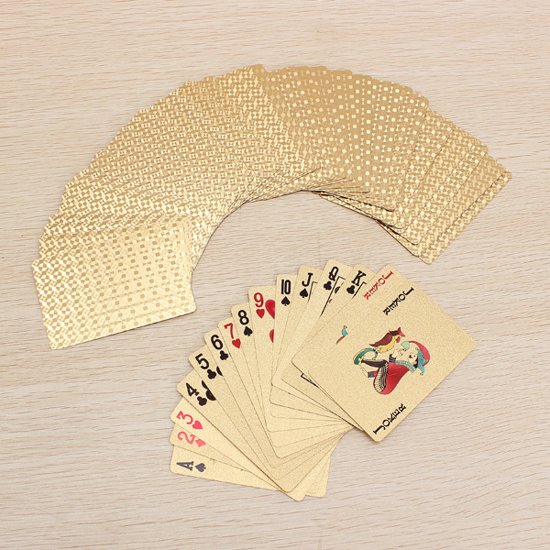 Thumbnail van een extra afbeelding van het spel 24-karaats vergulde gouden speelkaarten