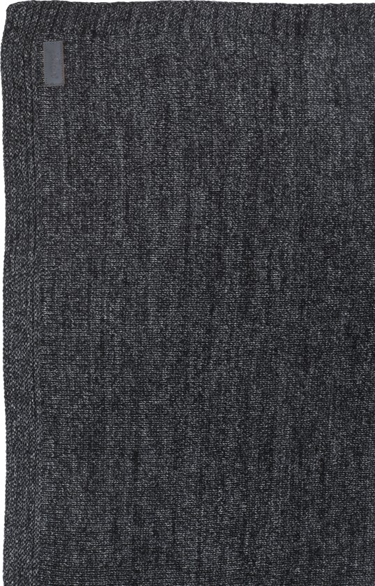 Deken 100x150cm Natural knit anthracite