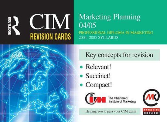 Afbeelding van het spel CIM Revision Cards: Marketing Planning 04/05