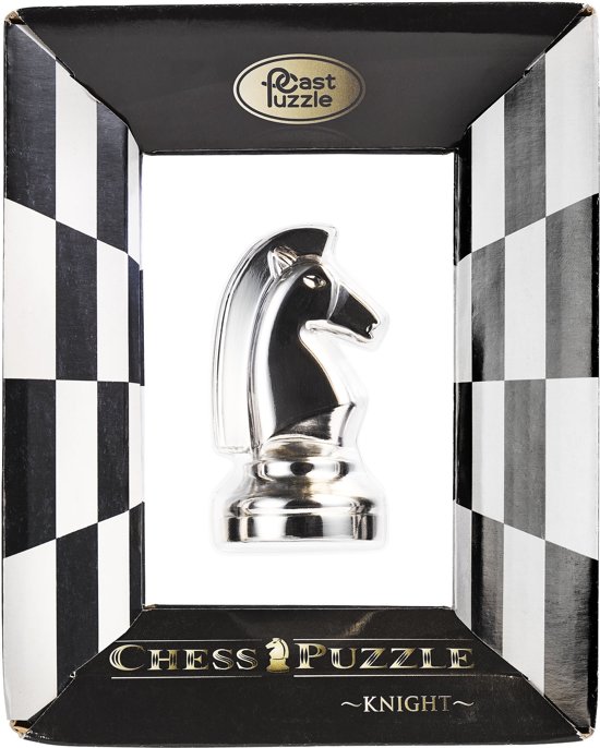 Thumbnail van een extra afbeelding van het spel Cast Chess Puzzle Knight - silver