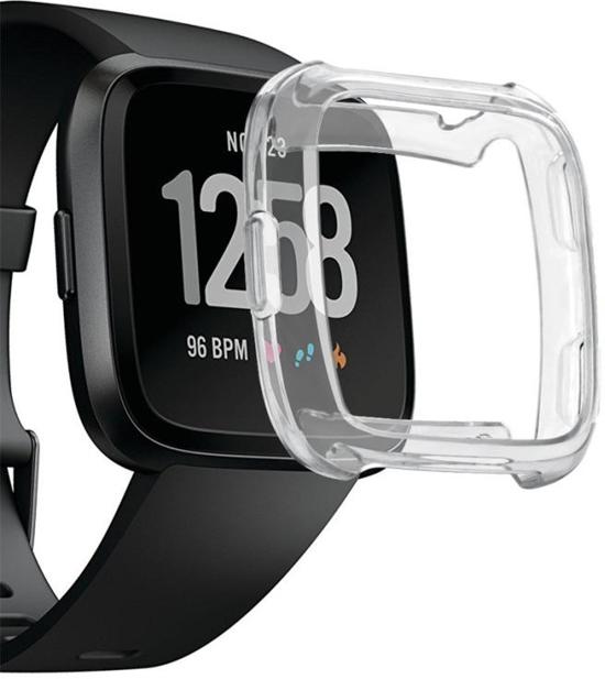 KELERINO. Bescherm cover voor Fitbit Versa (Lite) Zacht Siliconen - Transparant