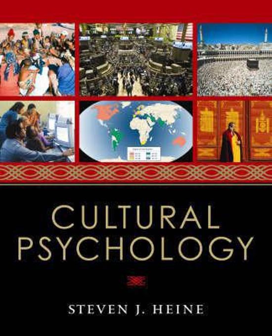 Samenvatting Cultural psychology Chapter1-14 