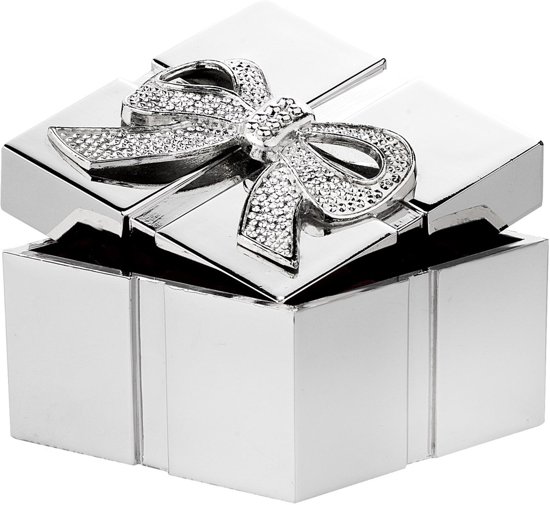 Gift Items - Verzilverd geschenkdoosje cadeau