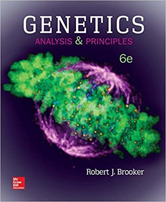 Test Bank For Genetics Analysis And Principles 6th Edition By Robert Brooker 9781259616020 ALL Chapters .