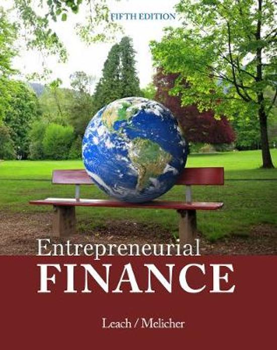 Summary Entrepreneurial Finance