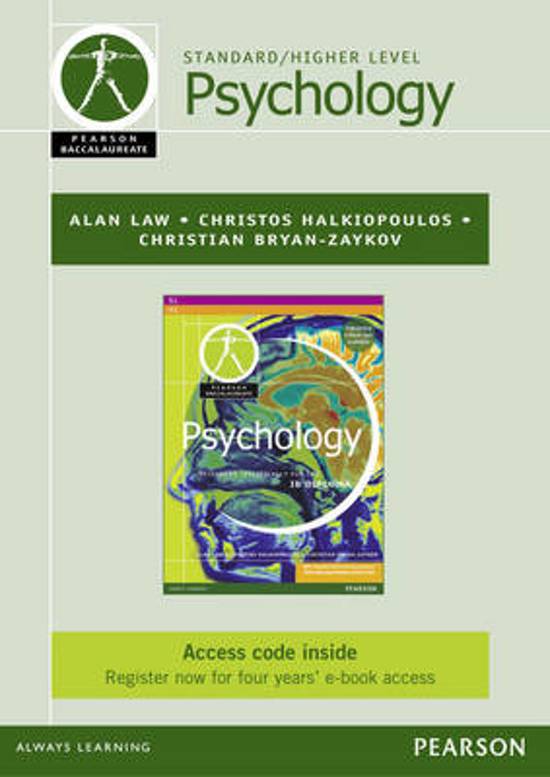 Pearson Baccalaureate Psychology ebook only edition for the IB Diploma