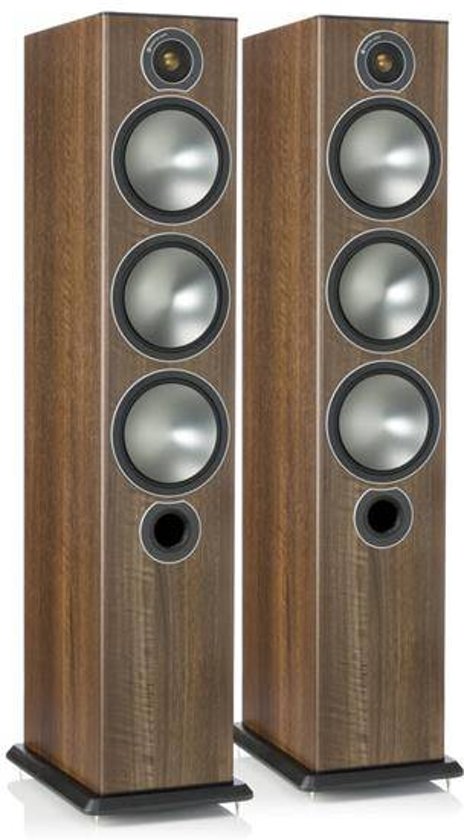 Monitor Audio Bronze 6 - Vloerstaande Speaker - walnoot