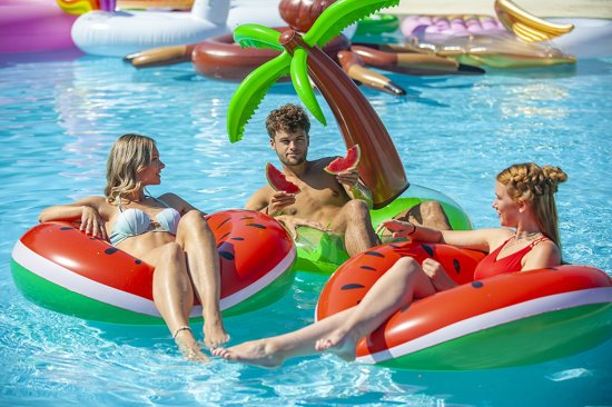 Enjoy Summer Opblaasbare Zwemband Palmboom 118 Cm Groen