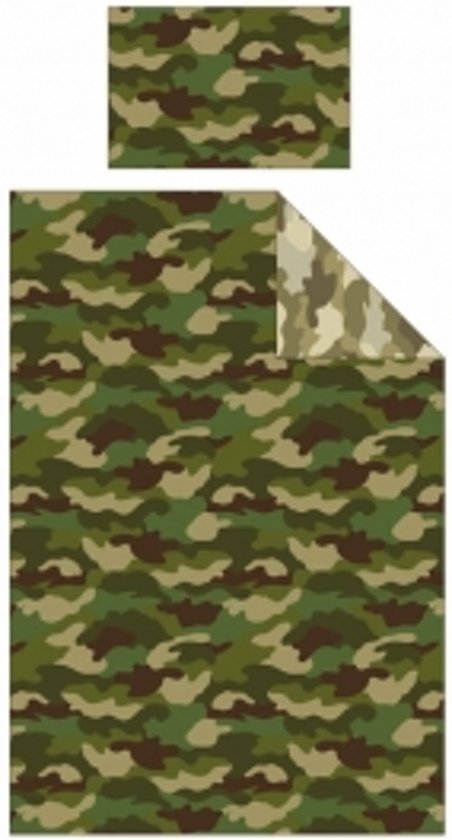 Bol.com  1 persoons Dekbedovertrek Camouflage
