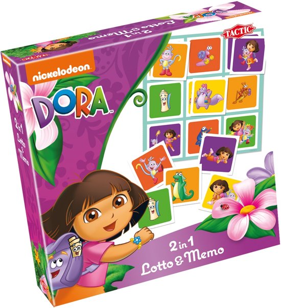 Afbeelding van het spel Tactic 2 In 1 Spel Dora Lotto&memo