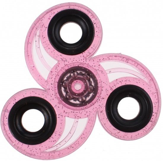 Afbeelding van het spel Toi-toys Fidget Spinner Bloem 3 Poten 7 Cm Glitter Roze