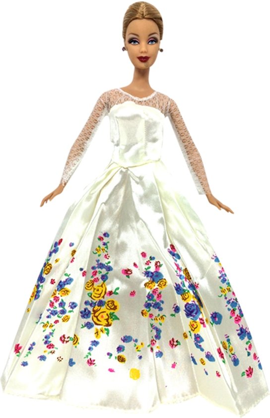 Barbie kleding set - 6x outfit voor modepop met jurken, rok en shirt
