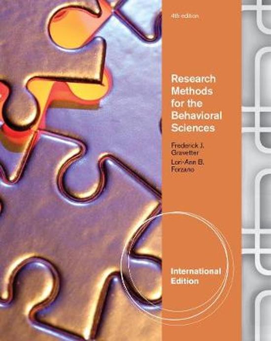 Research Methods for the Behavioral Sciences, International Edition