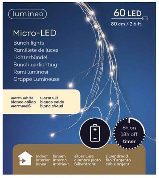 Lunimeo Draadverlichting LED 80cm-60L
