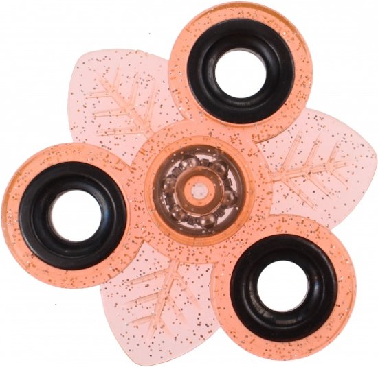 Afbeelding van het spel Toi-toys Fidget Spinner Blad 3 Poten 7 Cm Glitter Oranje