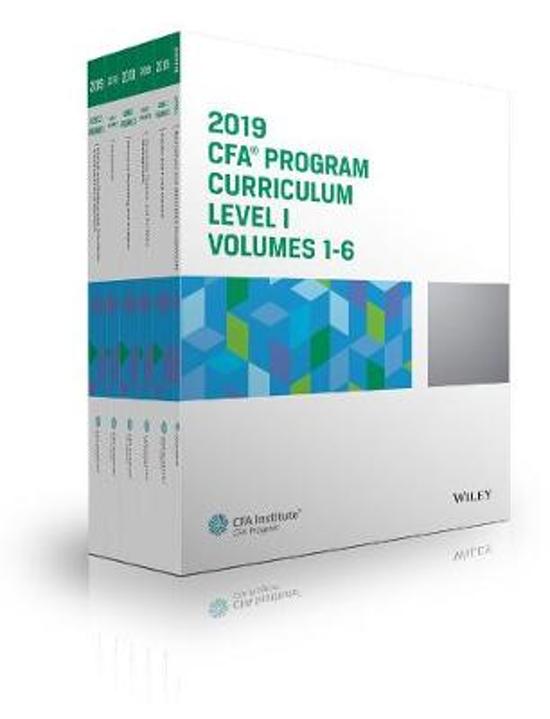 CFA Program Curriculum 2019 Level I Volumes 1-6 Box Set