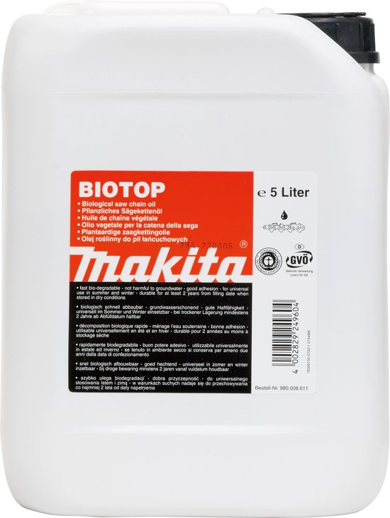 Makita Kettingolie Biotop 5 liter