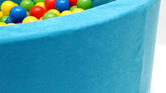 Ballenbak - stevige mozaïek print ballenbad - 90 x 40 cm - 200 ballen Ø 7 cm - rood, groen, geel en blauw