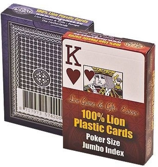 Afbeelding van het spel Lion 100% Plastic Poker Jumbo Index Per Stuk
