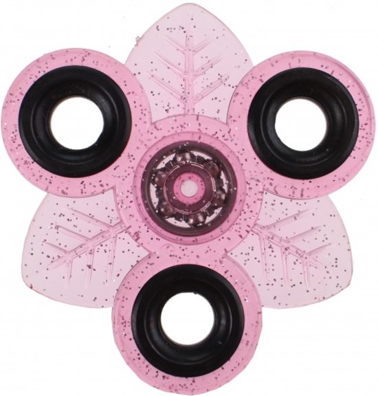 Afbeelding van het spel Toi-toys Fidget Spinner Blad 3 Poten 7 Cm Glitter Roze