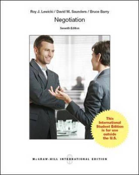 Summary Negotiation Strategies 