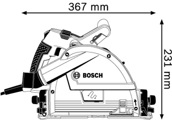 Bosch Professional GKT 55 GCE Cirkelzaag - 1400 Watt - 57 mm zaagdiepte - Inclusief zaagblad en L-BOXX
