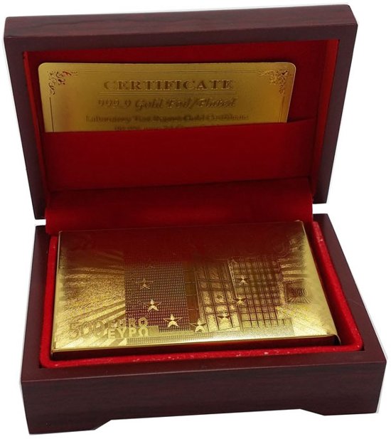 Afbeelding van het spel Luxe Gouden Speelkaarten - Poker Kaarten Set Kaartspel - Plastic Playing Cards Geplastificeerd