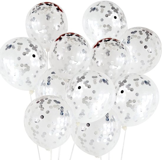 Verbazingwekkend bol.com | 20 Confetti Ballonnen zilver | Ideaal voor verjaardag IK-25