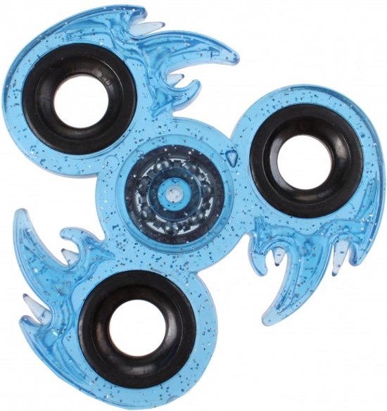 Afbeelding van het spel Toi-toys Fidget Spinner Vlam 3 Poten 7 Cm Glitter Blauw