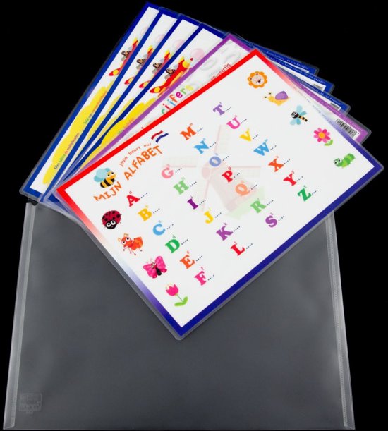 Afbeelding van het spel ACROPAQ NL Set A4 Educatieve Prenten met illustraties Gelamineerd 30x21cm Recto-Verso Uitwisbaar - voor kinderen