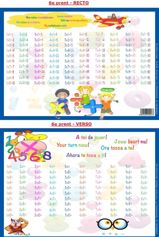 Thumbnail van een extra afbeelding van het spel ACROPAQ NL Set A4 Educatieve Prenten met illustraties Gelamineerd 30x21cm Recto-Verso Uitwisbaar - voor kinderen