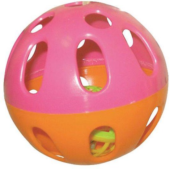 Happy Pet Plastic Speelbal - Knaagspeeltje - Assorti - 6.5 x 6.5 x 6.5 cm