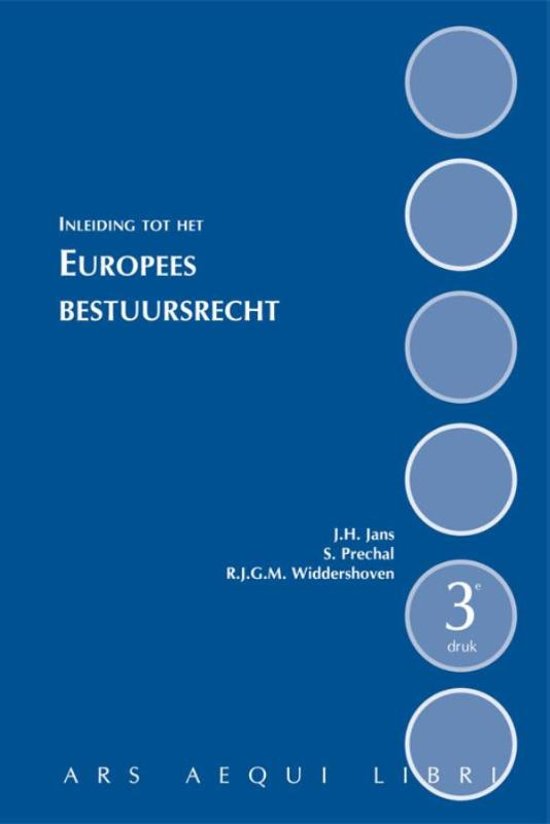 Ars Aequi Cahiers - Inleiding tot het Europees bestuursrecht