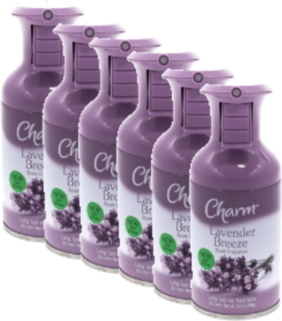 Foto van 6x 250 ml Charm Premium air freshener - Lavendel