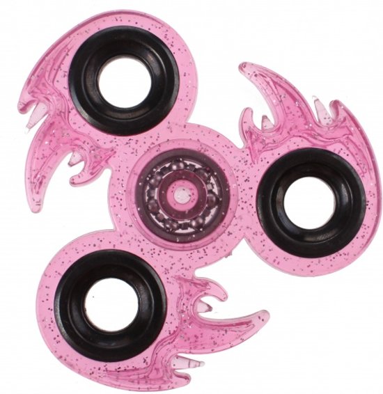 Afbeelding van het spel Toi-toys Fidget Spinner Vlam 3 Poten 7 Cm Glitter Roze