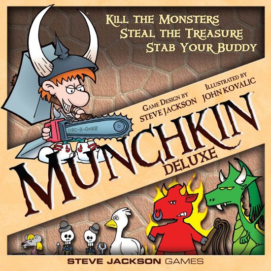 Thumbnail van een extra afbeelding van het spel Munchkin Deluxe - Kaartspel - Engelstalig