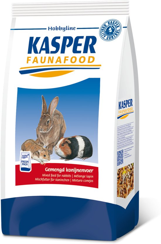 Kasper Faunafood Hobbyline Gemengd Konijnenvoer met Rode Wortel - 3.5 kg