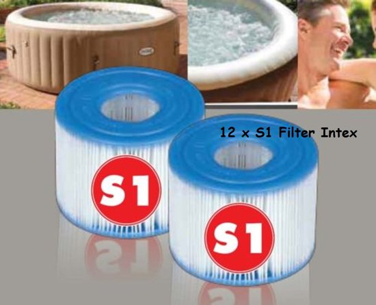 Intex S-1 pure spa Filter 12 stuks opblaas bubbelbad jacuzzi