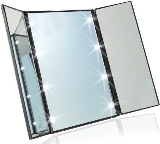 Draagbare LED Make-up Spiegel met verlichting! - 8 Led lichtjes - Voordeligste keus