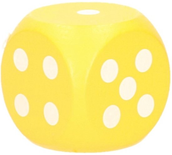 Afbeelding van het spel XXL houten dobbelsteen geel