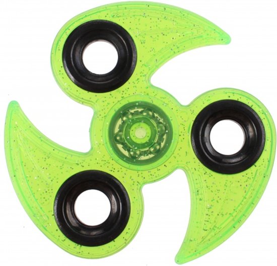 Afbeelding van het spel Toi-toys Fidget Spinner Tand 3 Poten 7 Cm Glitter Groen