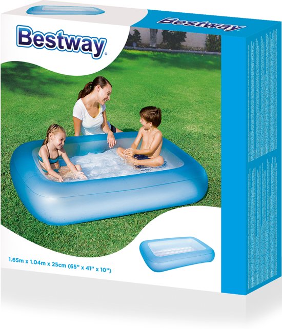 Bestway Zwembad 1-ring opblaasbare bodem 165 x 104 x 25 cm - Roze of Blauw