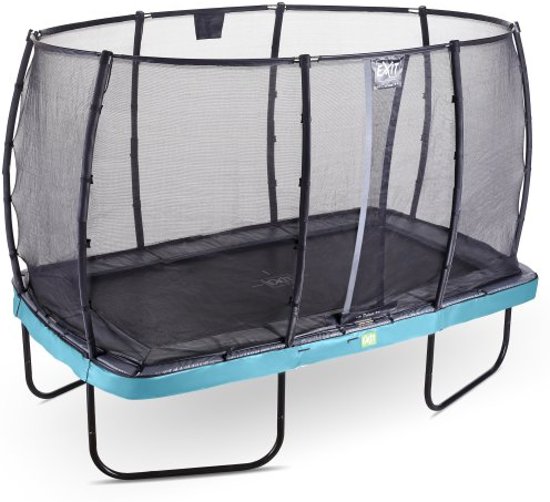 EXIT Elegant trampoline 214x366cm met veiligheidsnet Deluxe - blauw