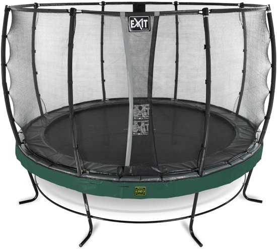 EXIT Elegant Premium trampoline ø427cm met veiligheidsnet Deluxe - groen