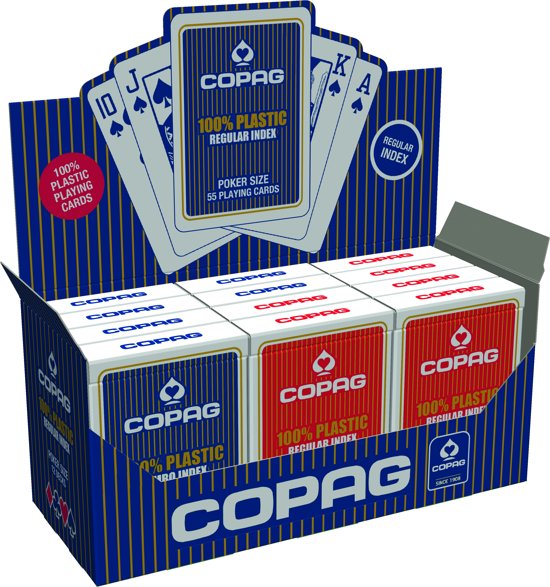 Thumbnail van een extra afbeelding van het spel Copag Plastic speelkaarten - Regular - Blauw