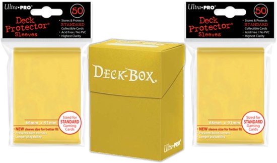 Afbeelding van het spel Ultra Pro Bundel voor Pokemon Kaarten - Deckbox 80+ en 2x50 Sleeves - Geel