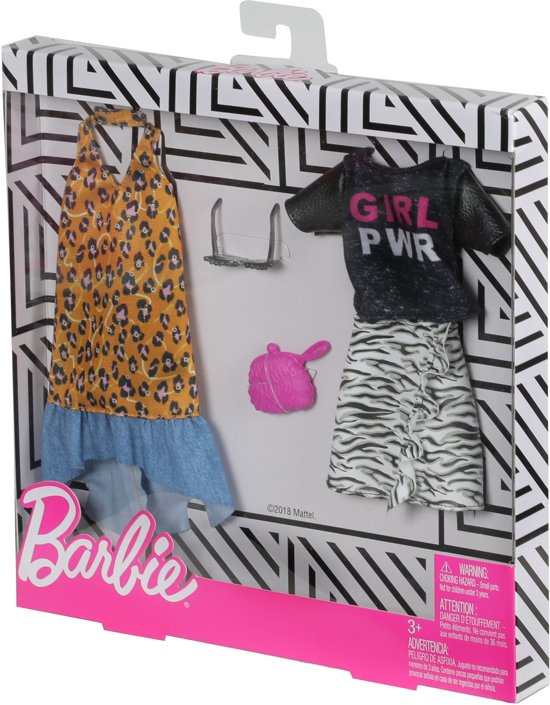 Barbie Kledingsetje Girl Power T-shirt En Lange Jurk - Set van 2 Outfits