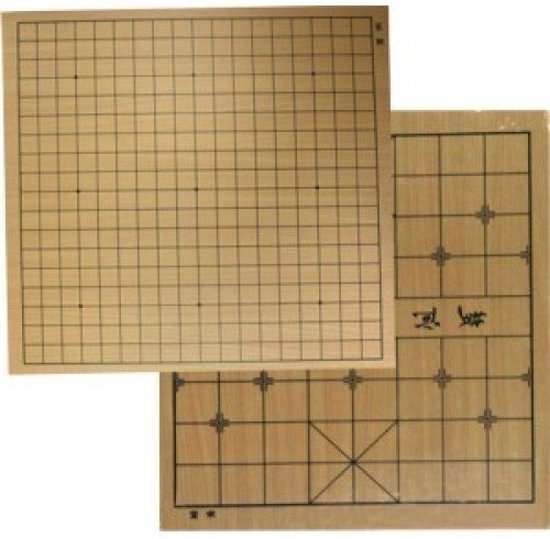 Afbeelding van het spel Xiangqi Chinese schaak/Go bord beukenhout 48x45cm