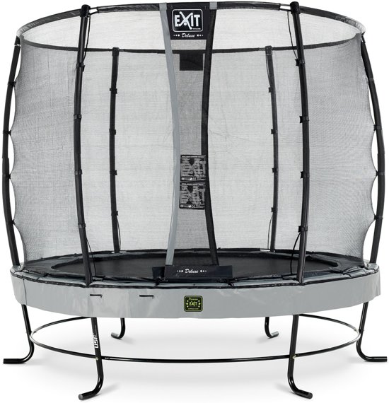EXIT Elegant Premium trampoline ø253cm met veiligheidsnet Deluxe - grijs